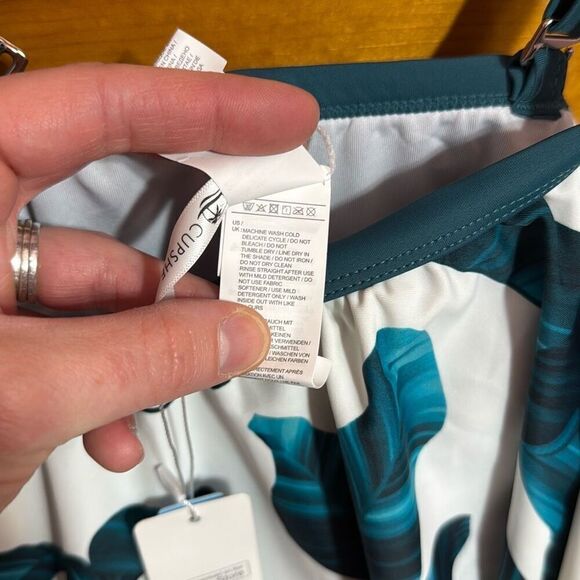 Cupshe Zora Tropical One Piece Teal Swimsuit Women’s 0X - Picture 6 of 10